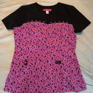 Betsey Johnson Scrub Top, New without tags